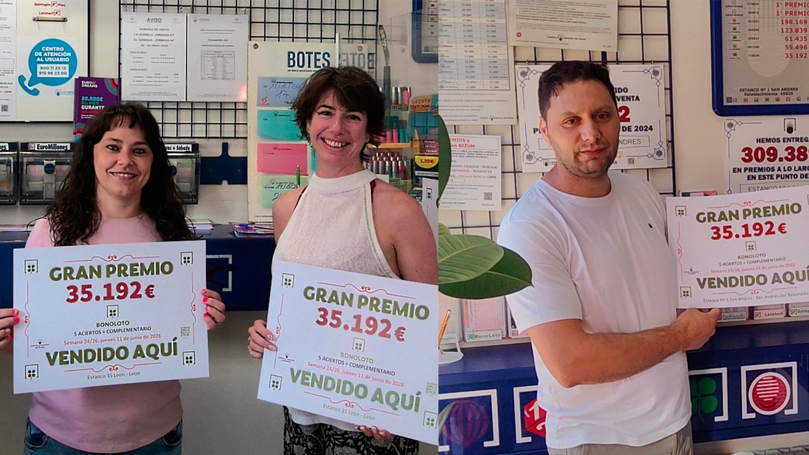 La Bonoloto cayó el mismo día en León y San Andrés.