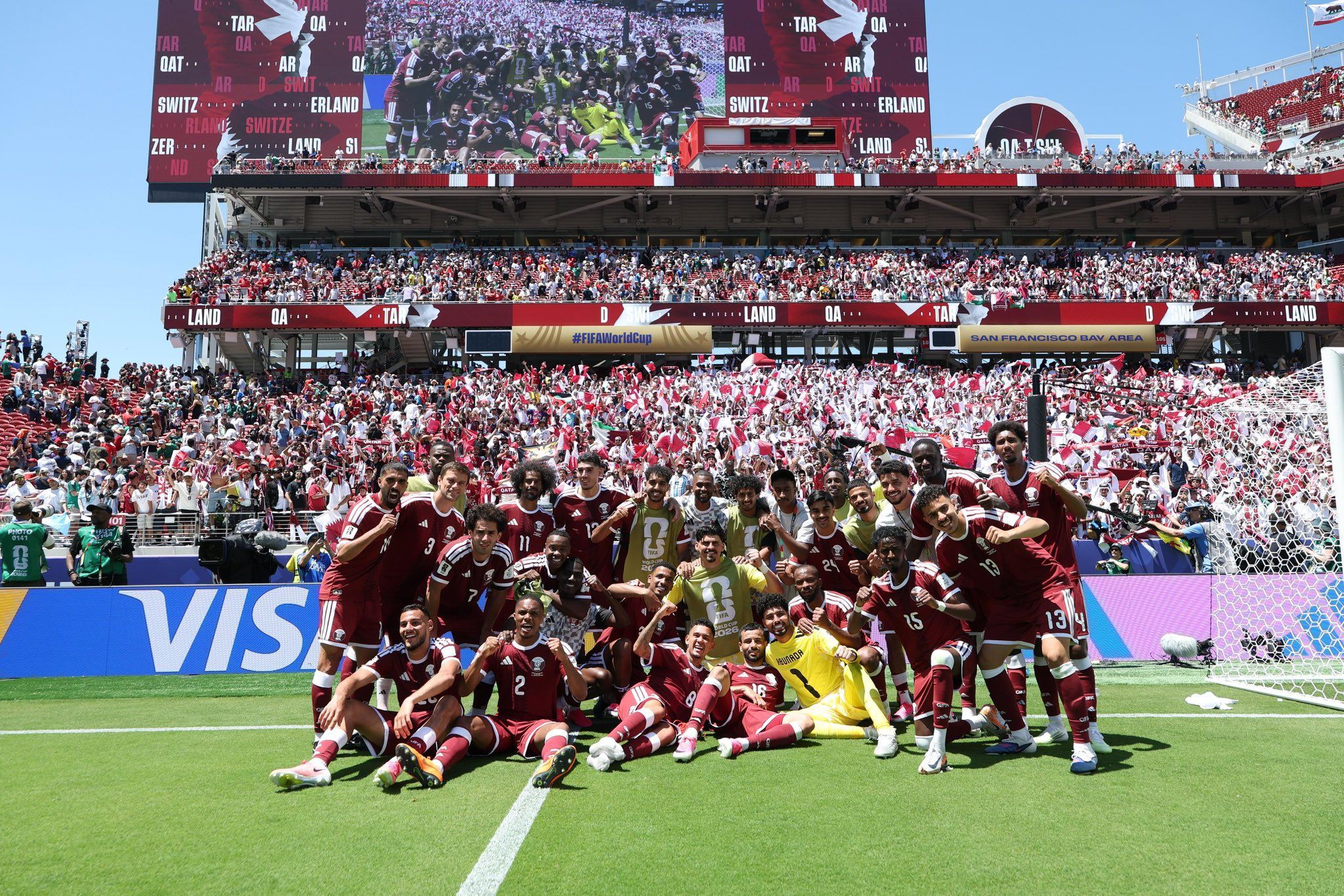 Homama fue uno de los protagonistas del gol del empate de Qatar en su primer punto en una Copa del Mundo. QATAR