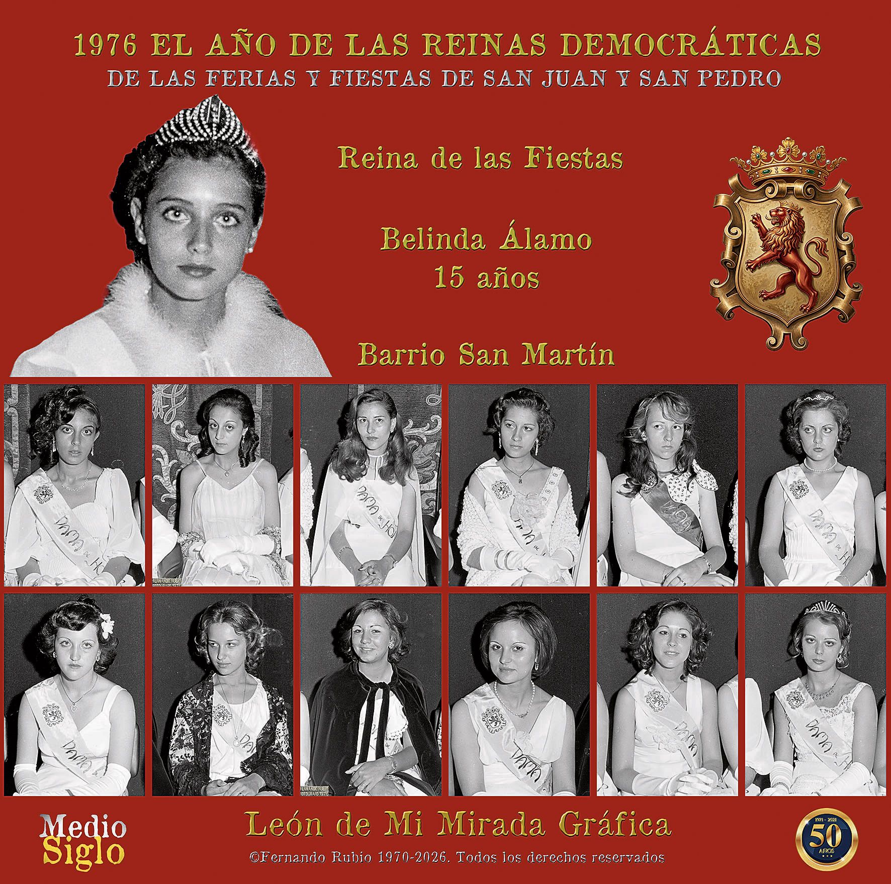 Imagen REINA FINAL Y DAMAS 1976 Imagen REINA FINAL Y DAMAS 1976