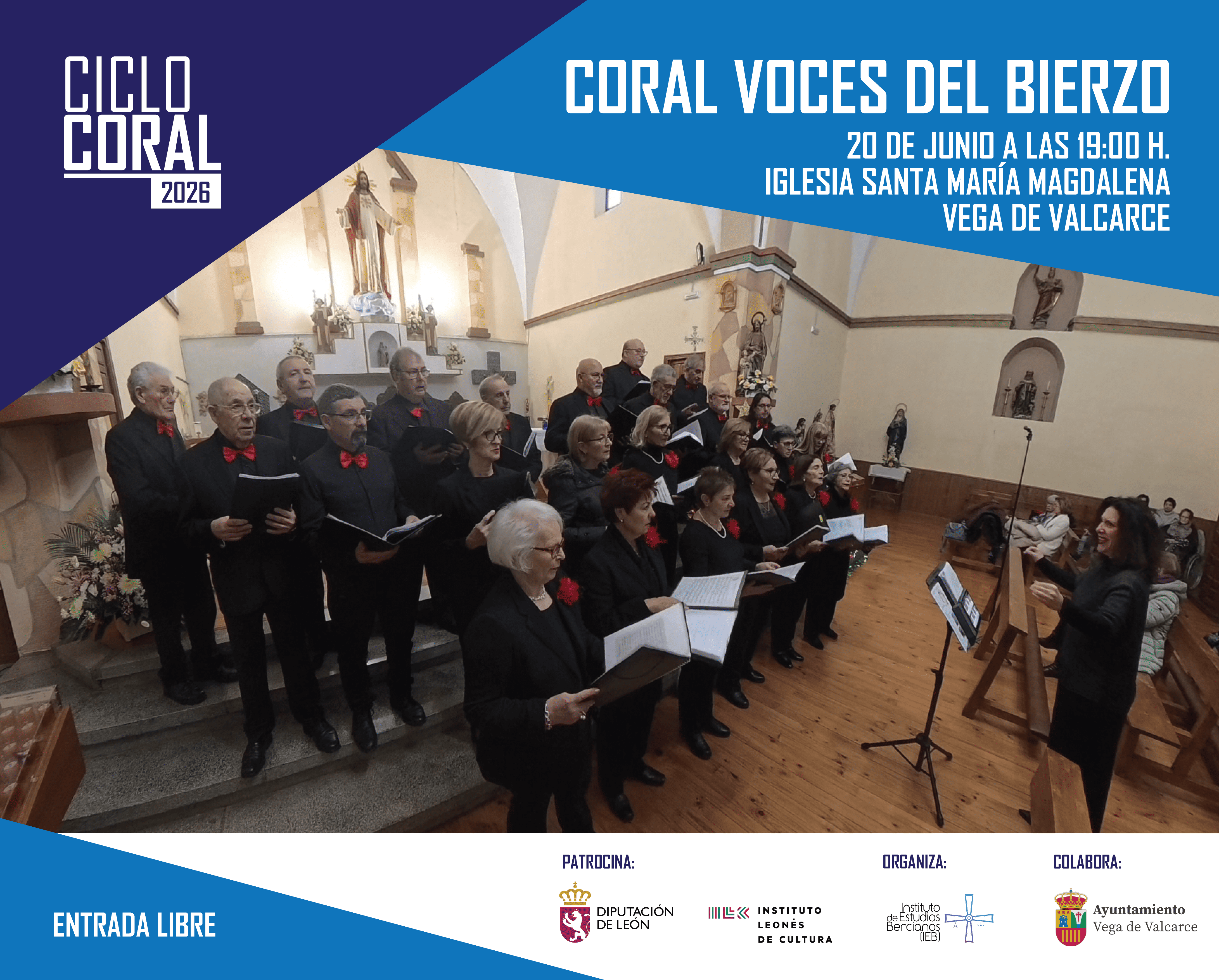 La coral Voces del Bierzo ofrecerá este sábado 20 de junio un concierto.