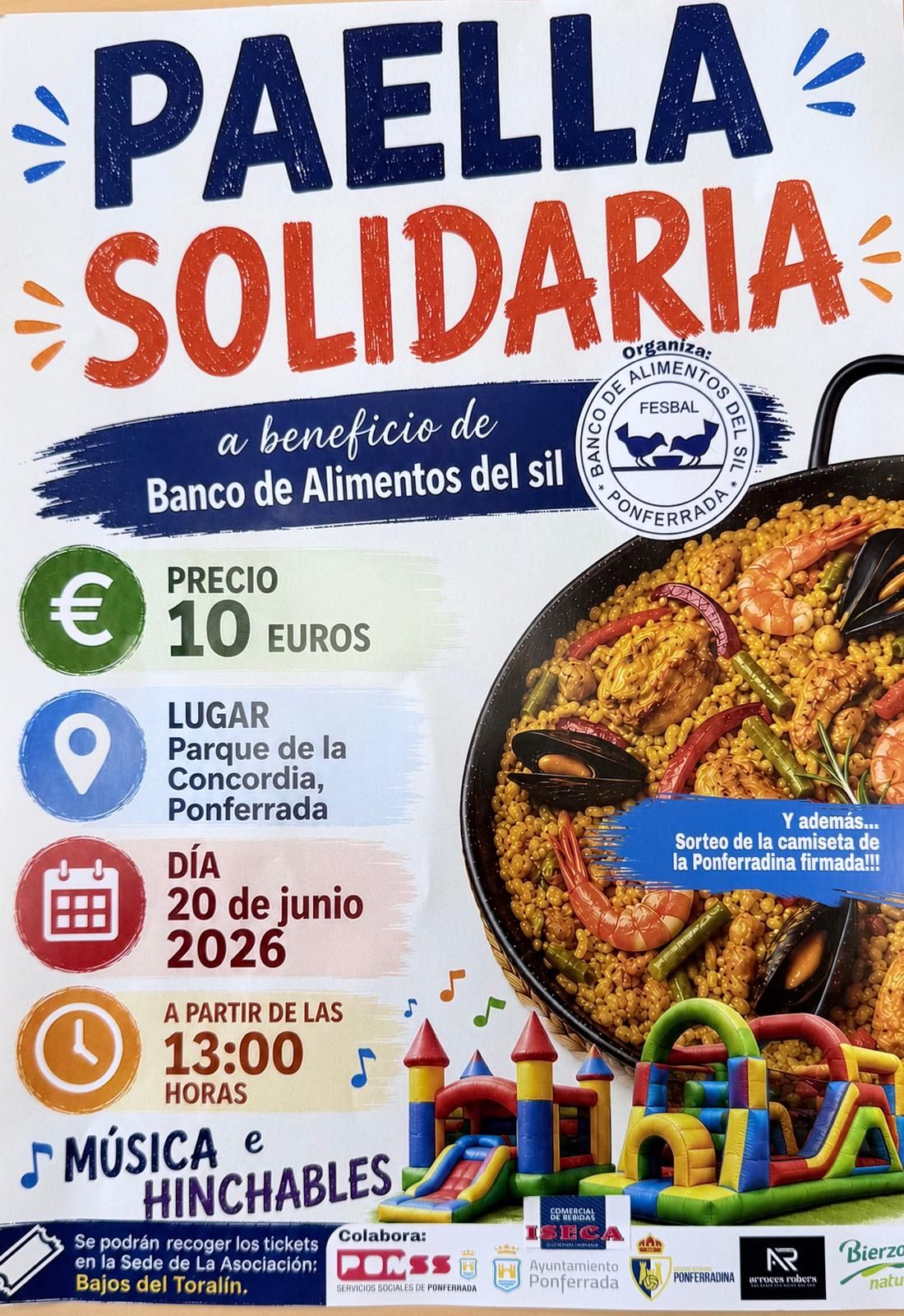 El Banco de Alimentos del Sil celebrará este sábado una Paella Solidaria.