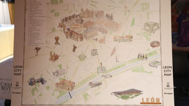 Una imagen del plano ‘León City Map’, diseñado por Salvador García.F. OTERO Una imagen del plano ‘León City Map’, diseñado por Salvador García.F. OTERO