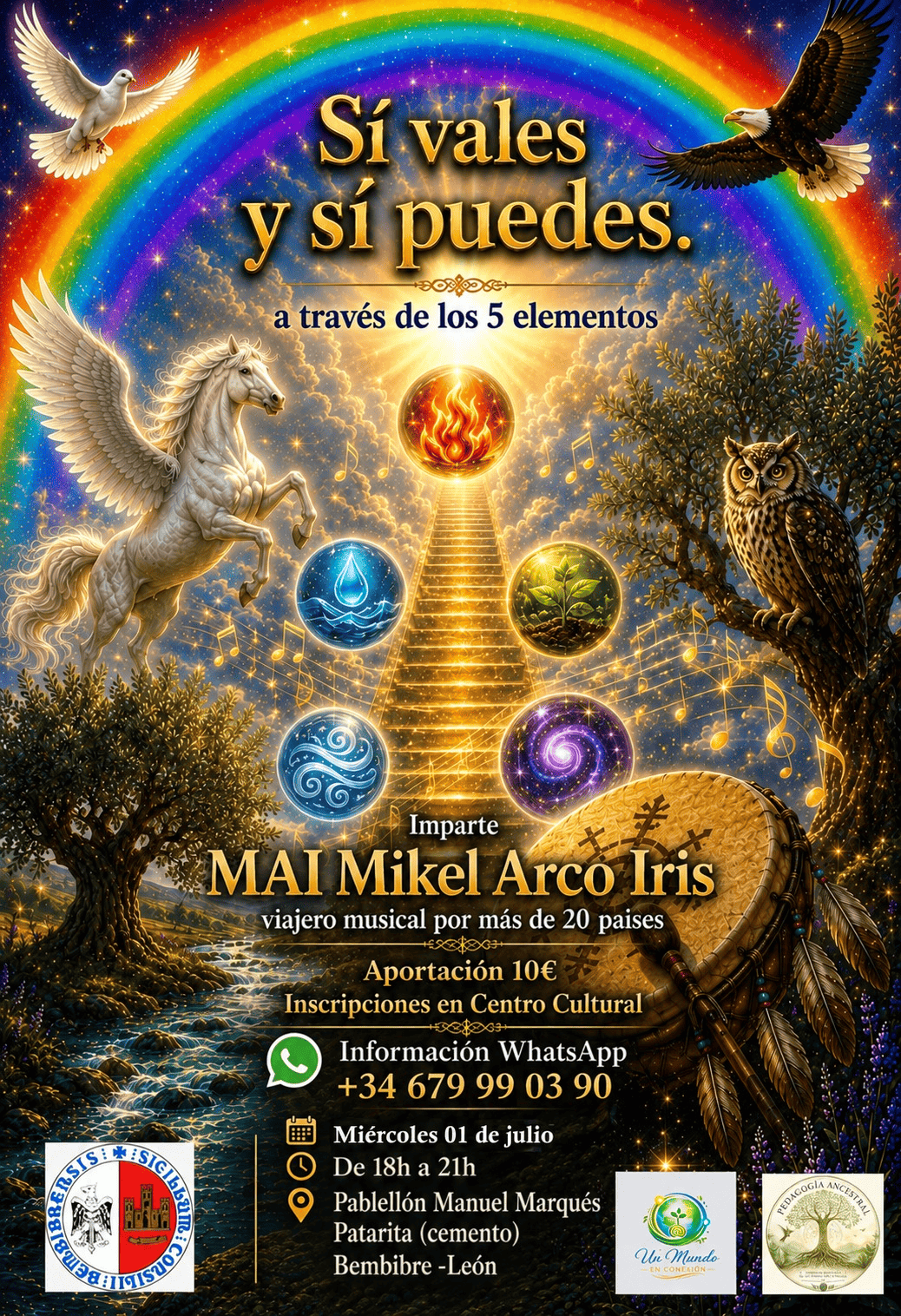 Cartel de la actividad de Mikel Arco Iris.