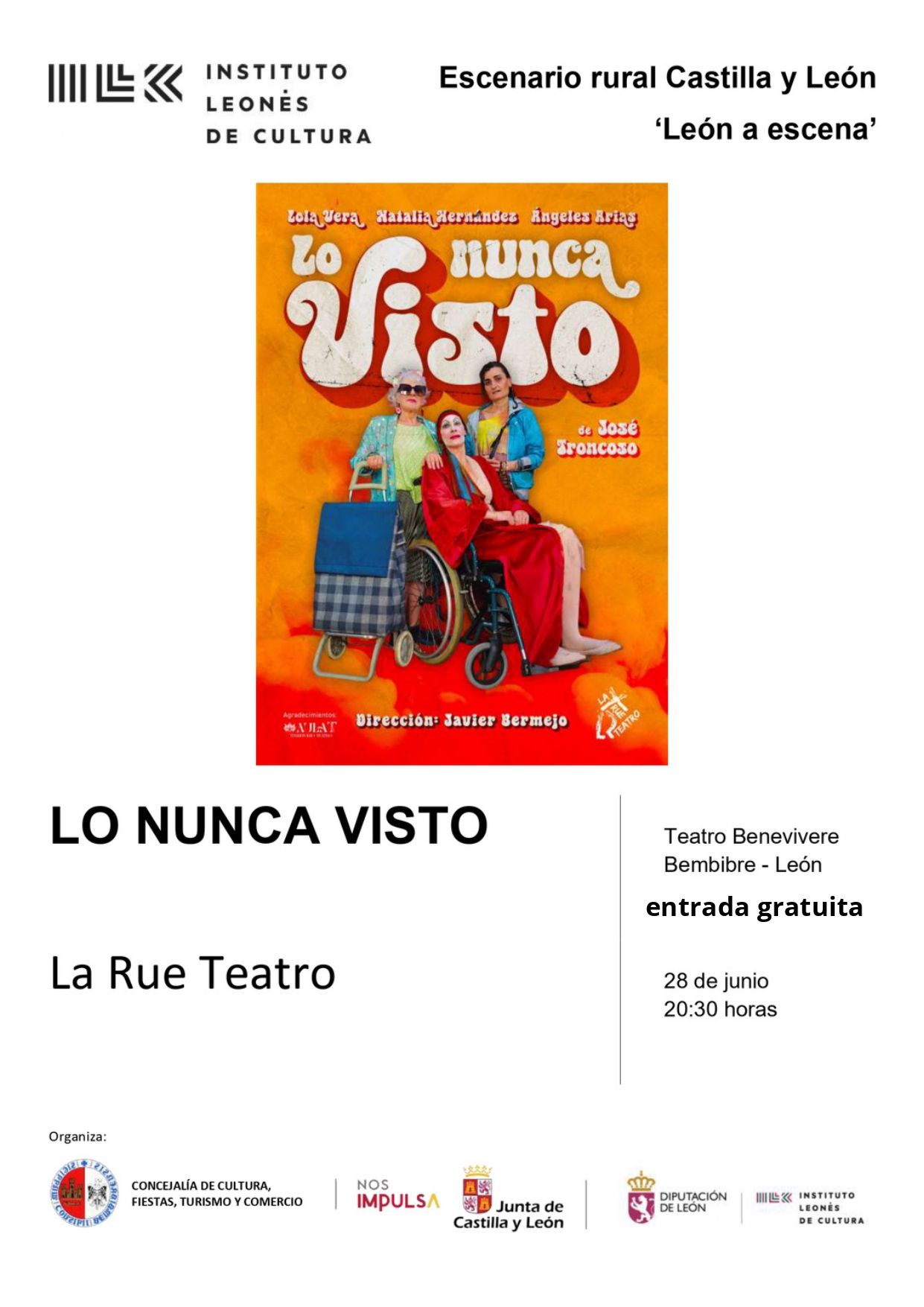 Cartel de la representación teatral.