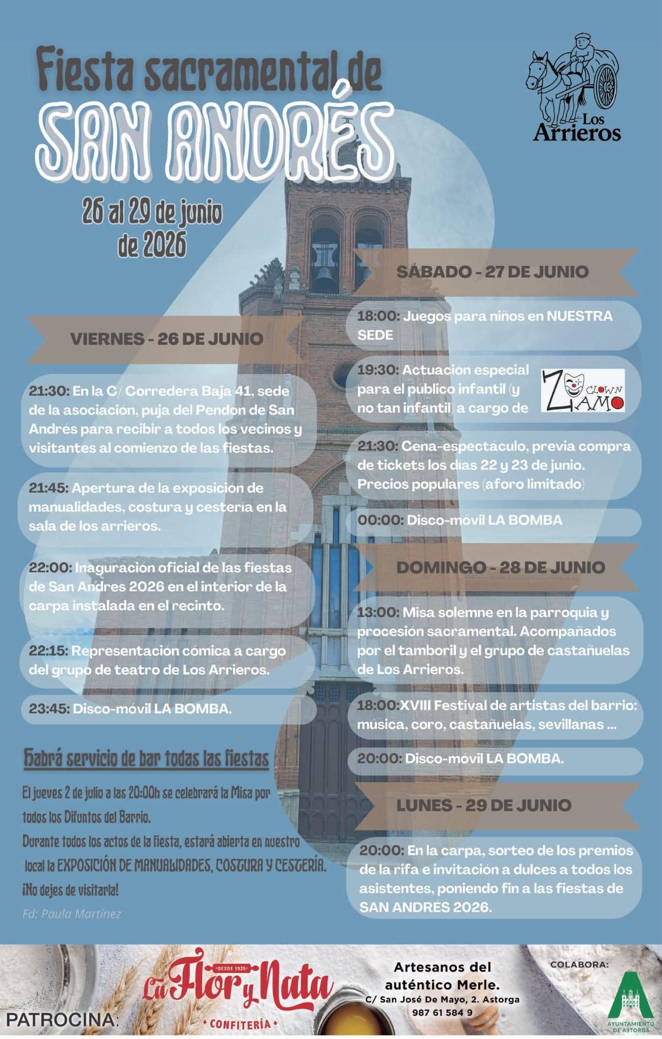 Cartel de las fiestas del barrio de San Andrés.
