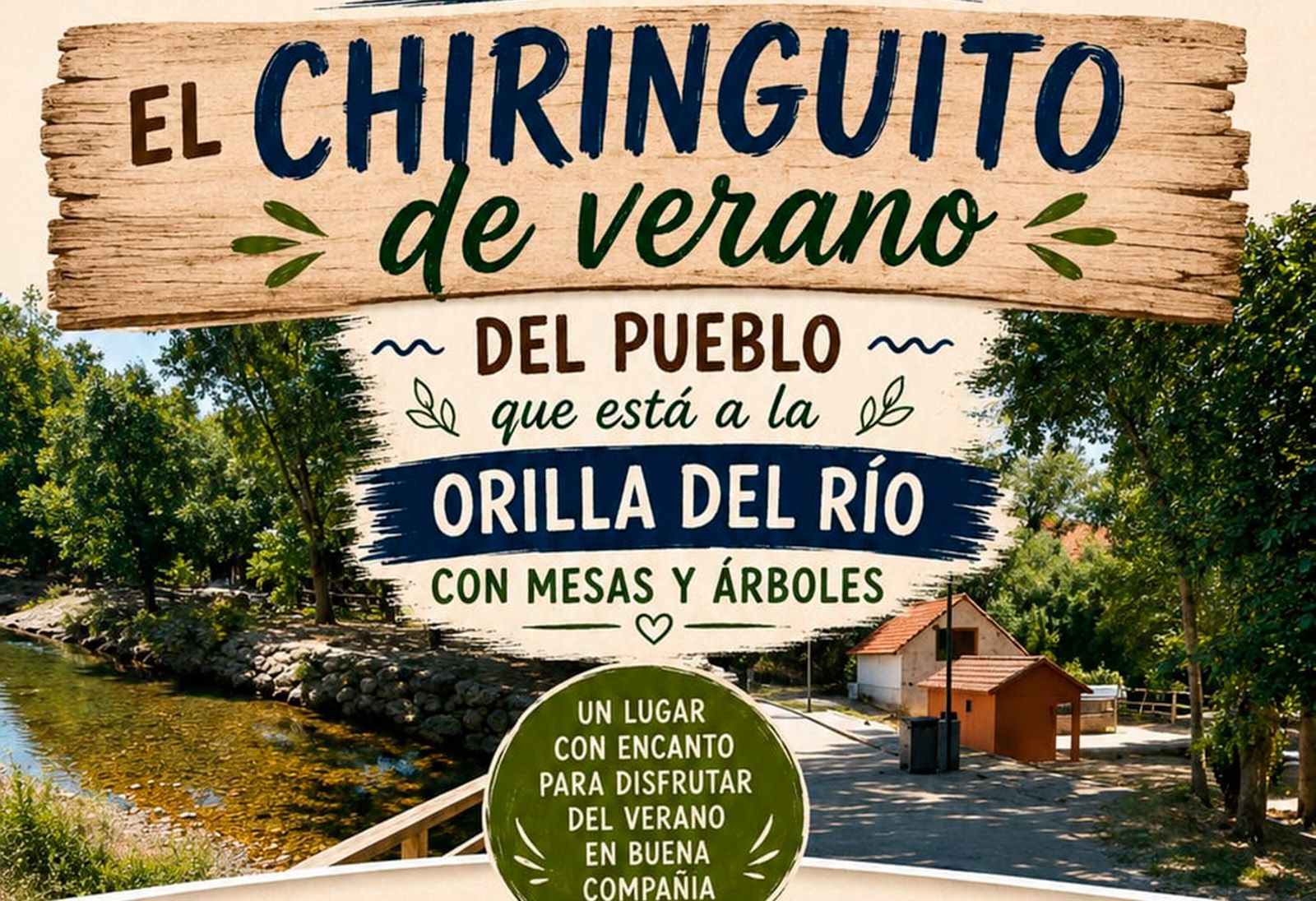 Cartel publicitando el chiringuito de Priaranza