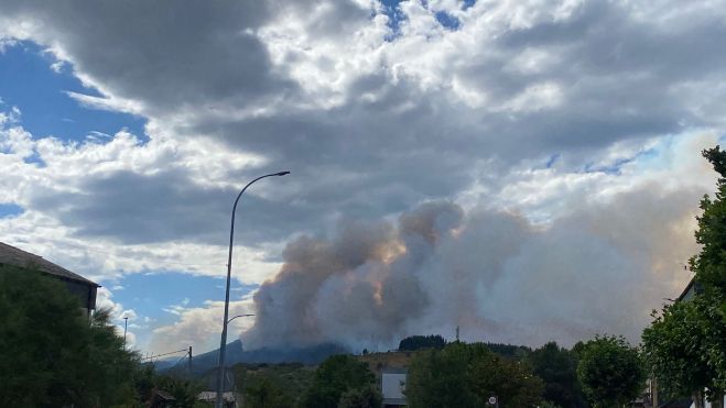 Fuego de Congosto visto desde Bembibre. 