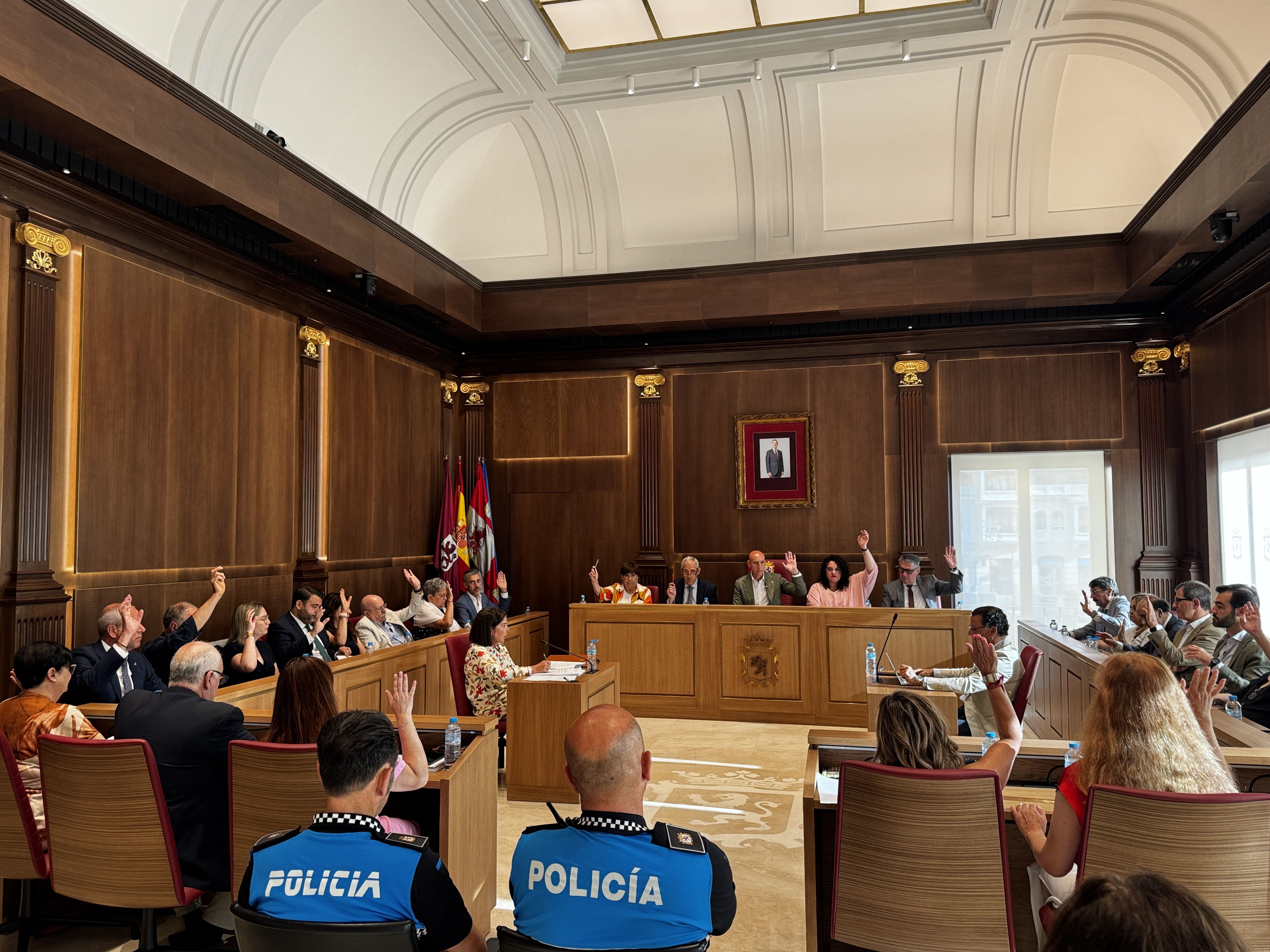 Un instante de la sesión plenaria celebrada este viernes en San Marcelo. | LNC