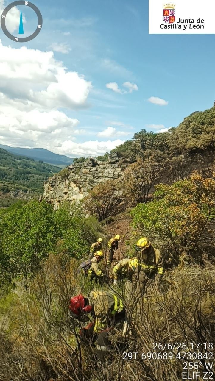 Patrullas intentando sofocar los incendios bercianos. | INFORCYL