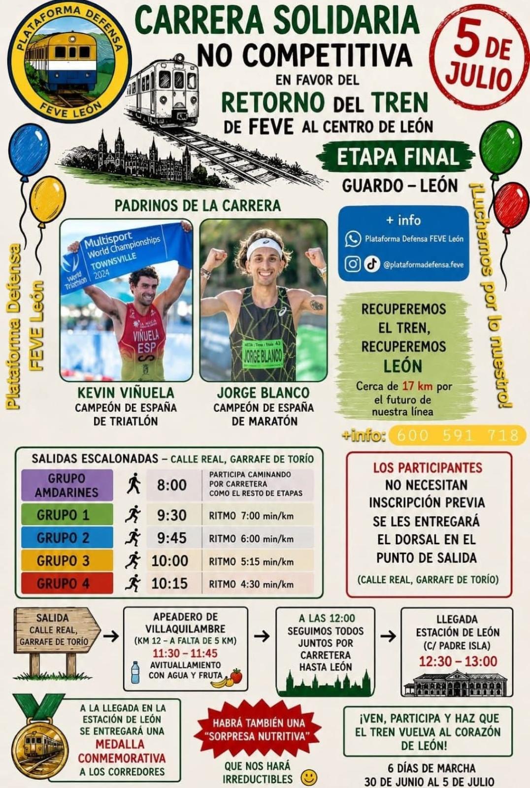 Cartel de la carrera solidaria que se celebrará el próximo 5 de julio | L.N.C.