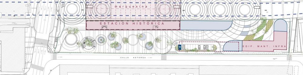 Proyecto de futuro. Se rehabilitarán la antigua estación y el edificio de mantenimiento, mientras que se demolerá el dormitorio y se acometerá una plaza ajardinada y un parking.