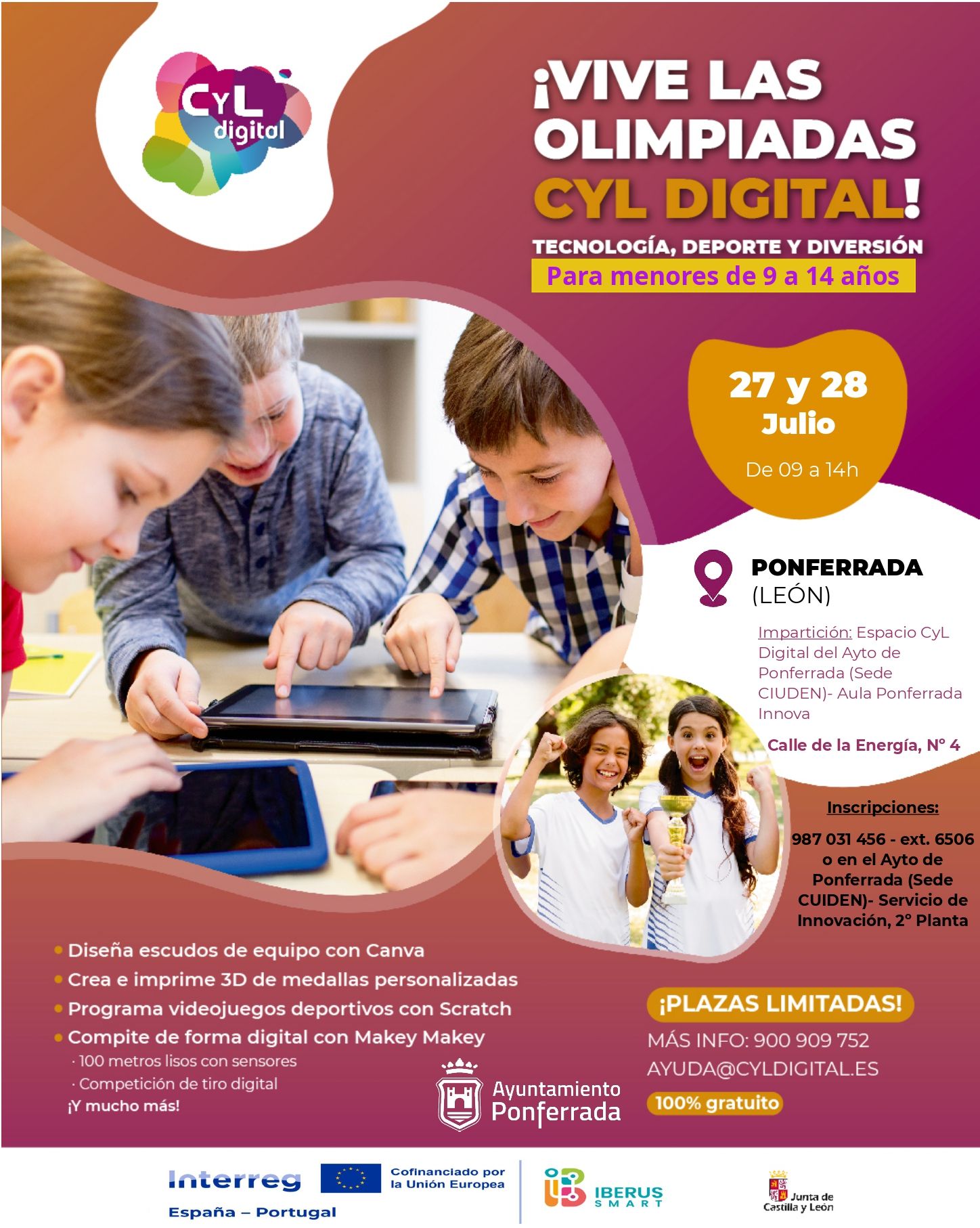 Cartel de las Olimpiadas CyL Digital.