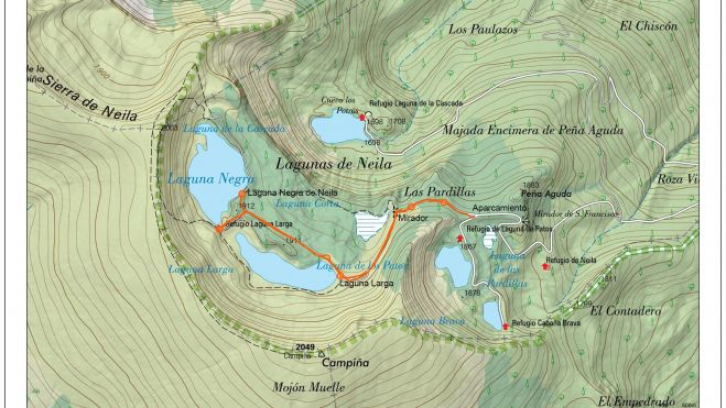 Lagunas de Neila mapa