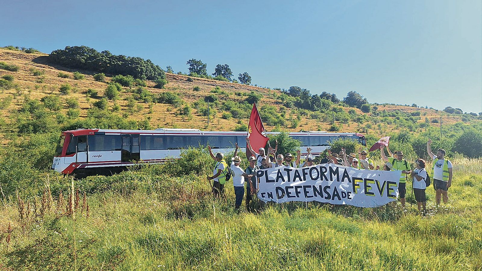La marcha por la dignidad de Feve llega a Boñar