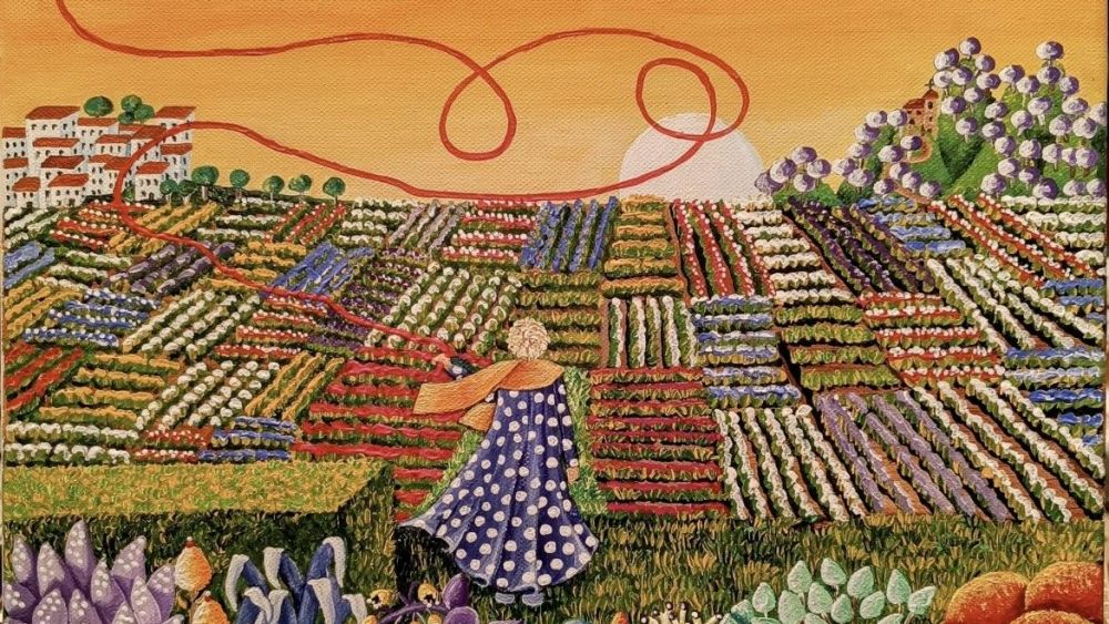 La obra 'El hilo rojo del destino' de la española Menchu García Rendueles. | CEDIDA La obra 'El hilo rojo del destino' de la española Menchu García Rendueles. | CEDIDA