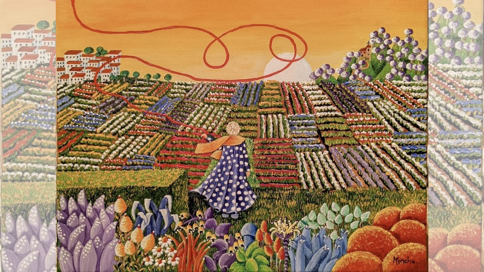 La obra 'El hilo rojo del destino' de la española Menchu García Rendueles. | CEDIDA La obra 'El hilo rojo del destino' de la española Menchu García Rendueles. | CEDIDA