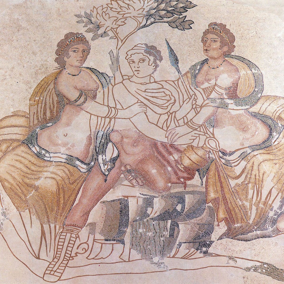 Una imagen del mosaico procente de Quintana del Marco y fechado en el siglo IV d.C.MUSEO DE LEÓN