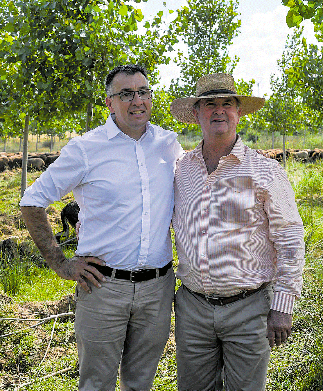 El australiano Will Roberts con el leonés Álvaro Álvarez Redondo.