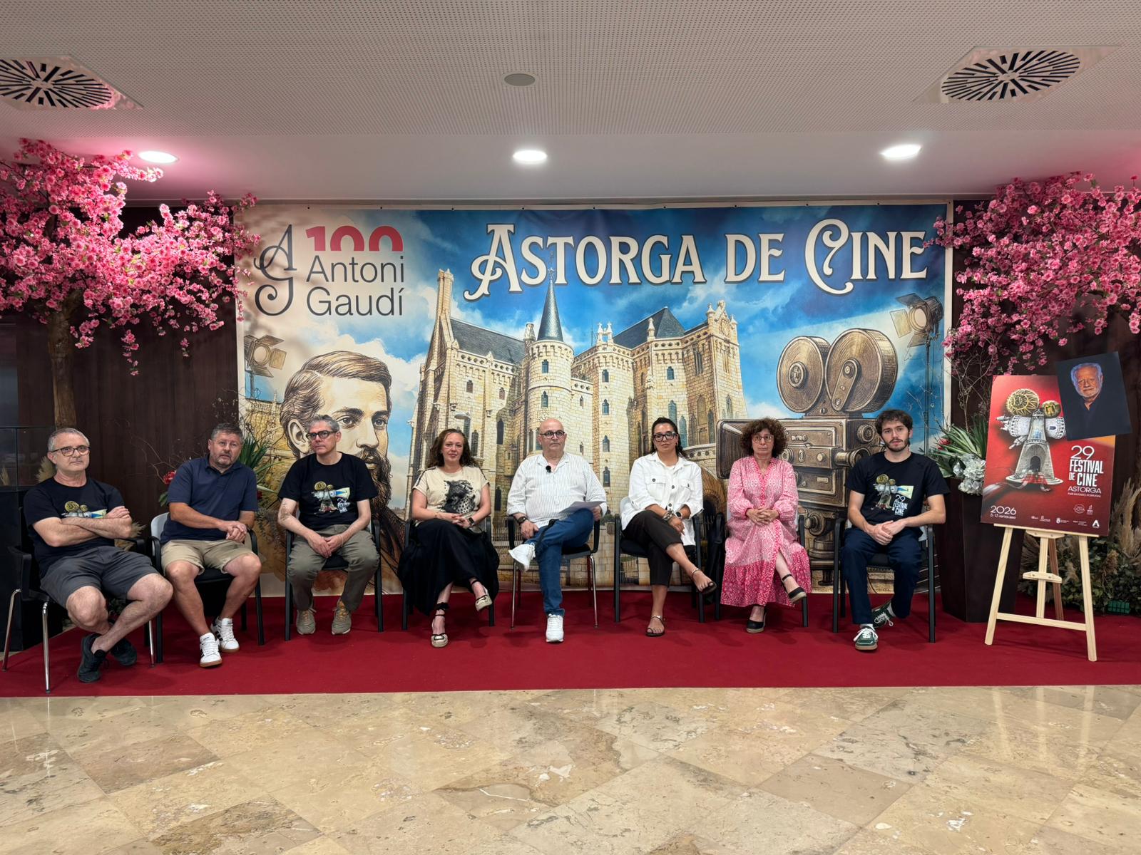 Un instante de la presentación de la cifra de obras presentadas y el Premio de Honor de la vigésimo novena edición del Festival de Cine de Astorga. | L.N.C.
