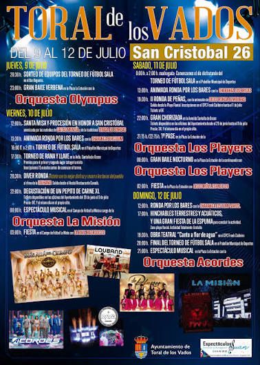 Cartel de las fiestas de San Cristóbal. Cartel de las fiestas de San Cristóbal.