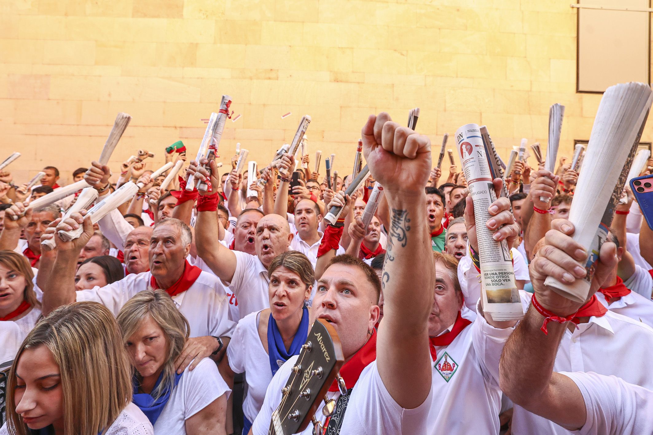 Primer encierro de San Fermín. | MIGUEL ÁNGEL LAZO
