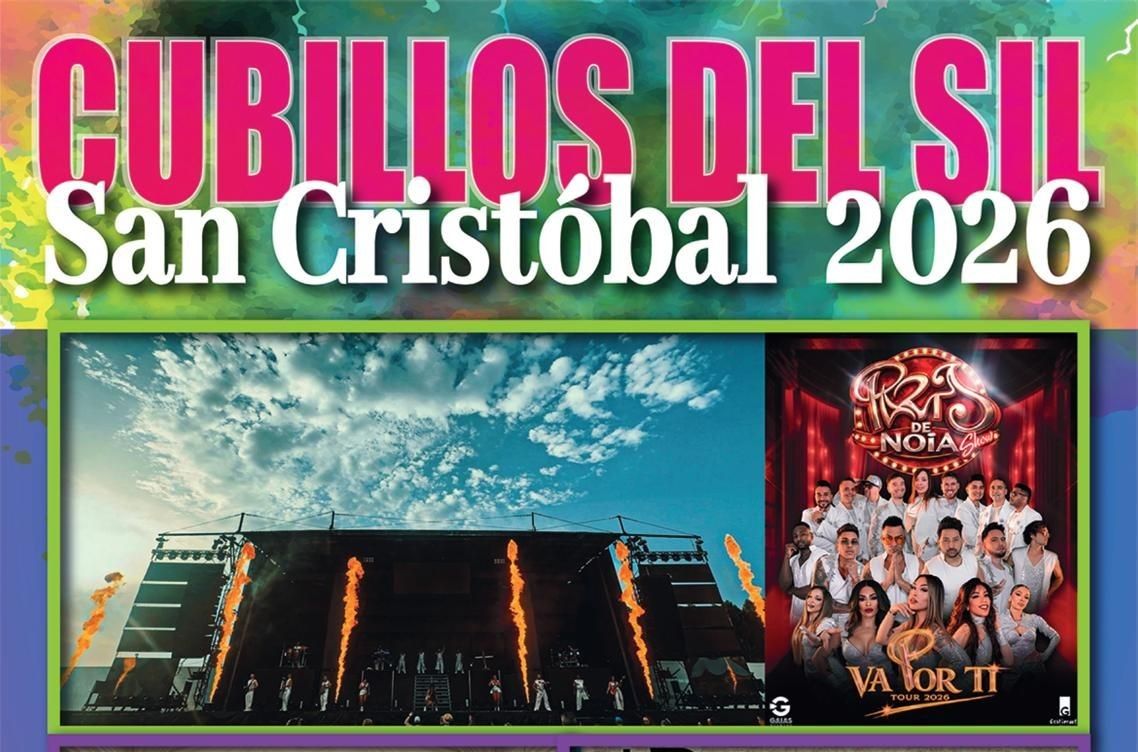 Cartel de las fiestas de San Cristóbal en Cubillos del Sil.
