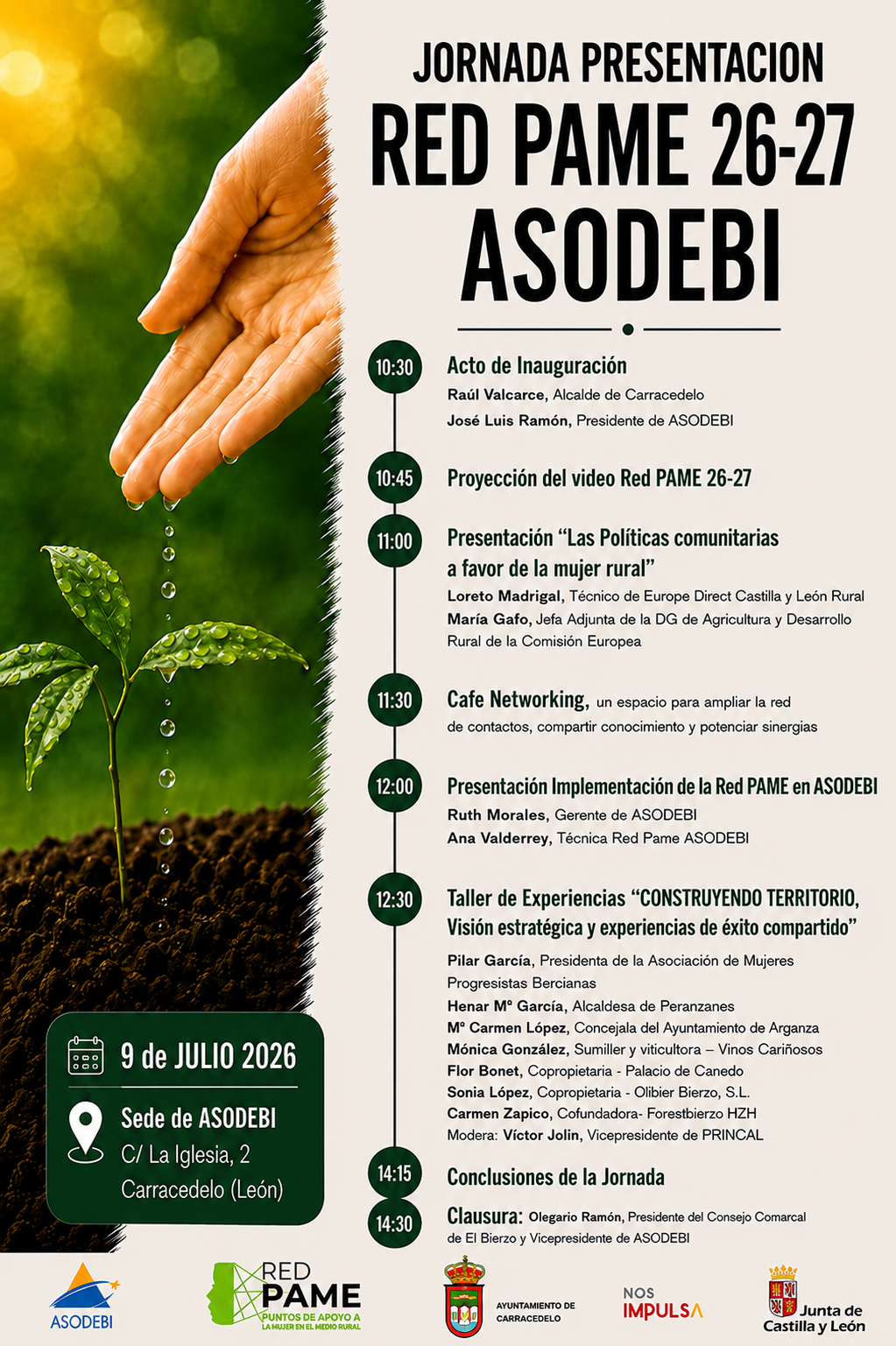 Cartel de la jornada que celebrará Asodebi en Carracedelo.