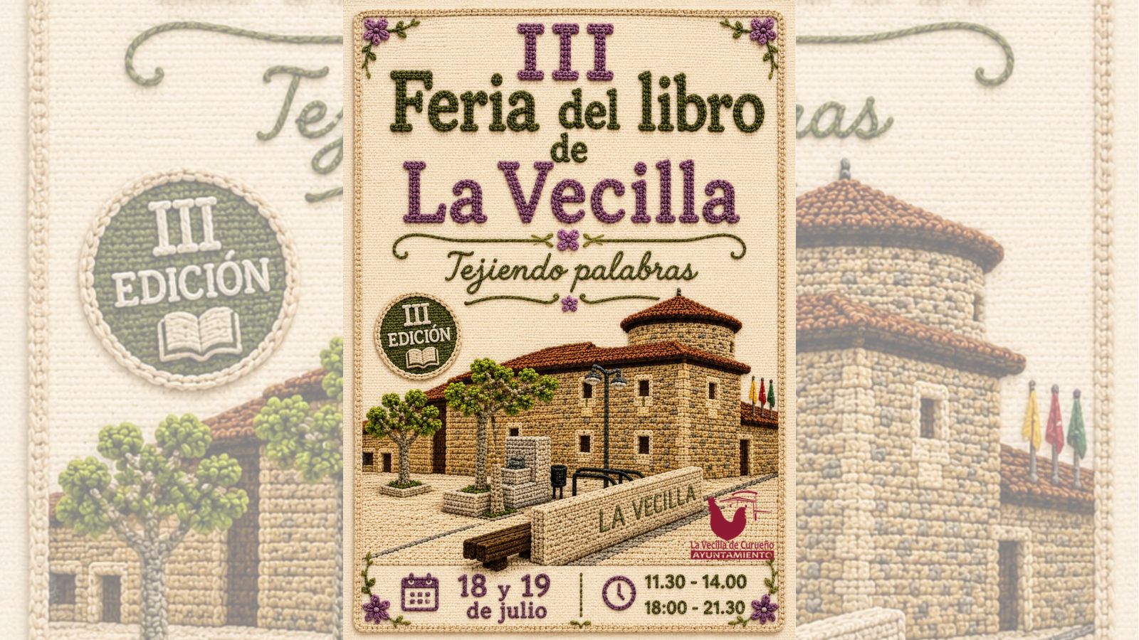 El cartel de la III Feria del Libro de La Vecilla.