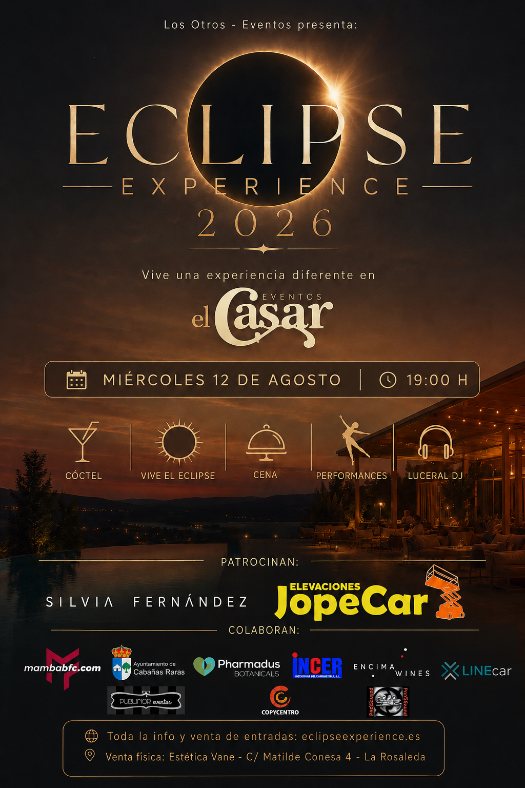 Cartel de la experiencia que propone Cabañas Raras.