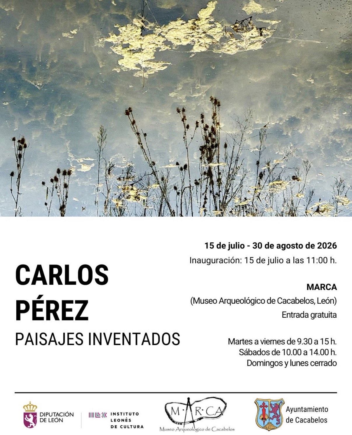 Cartel de la próxima exposición del Marca de Cacabelos.