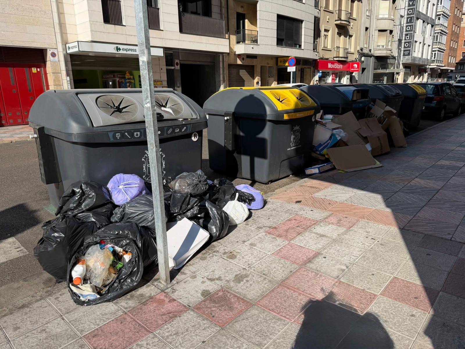 El PP denuncia la acumulación de basuras en zonas peatonalizadas en León. | L.N.C.