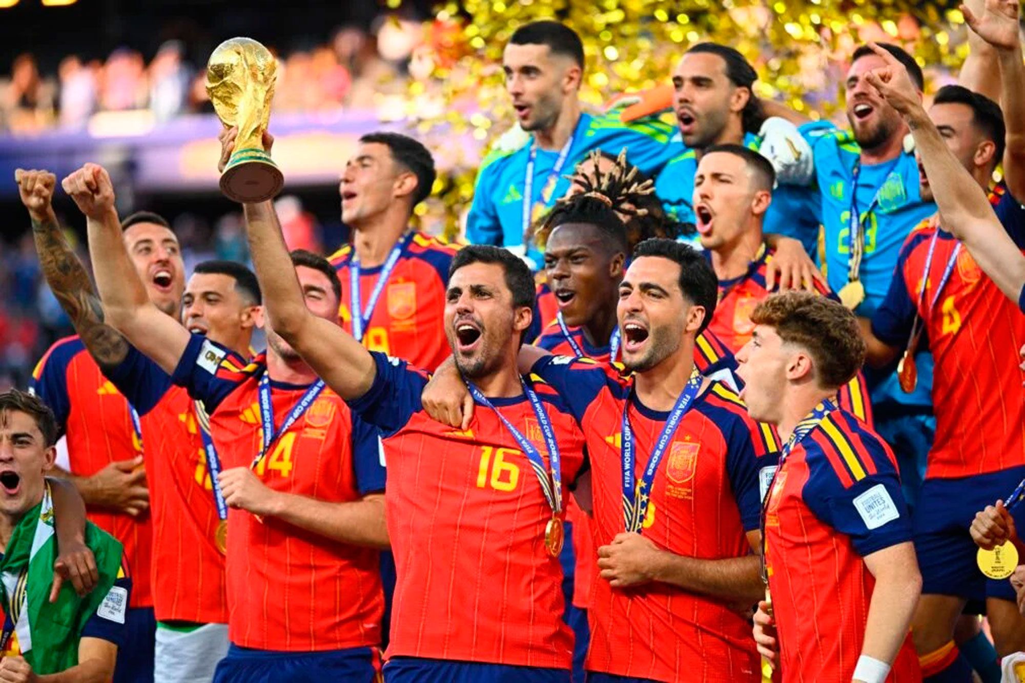 España festeja el título de campeona del mundo. | EUROPA PRESS España festeja el título de campeona del mundo. | EUROPA PRESS