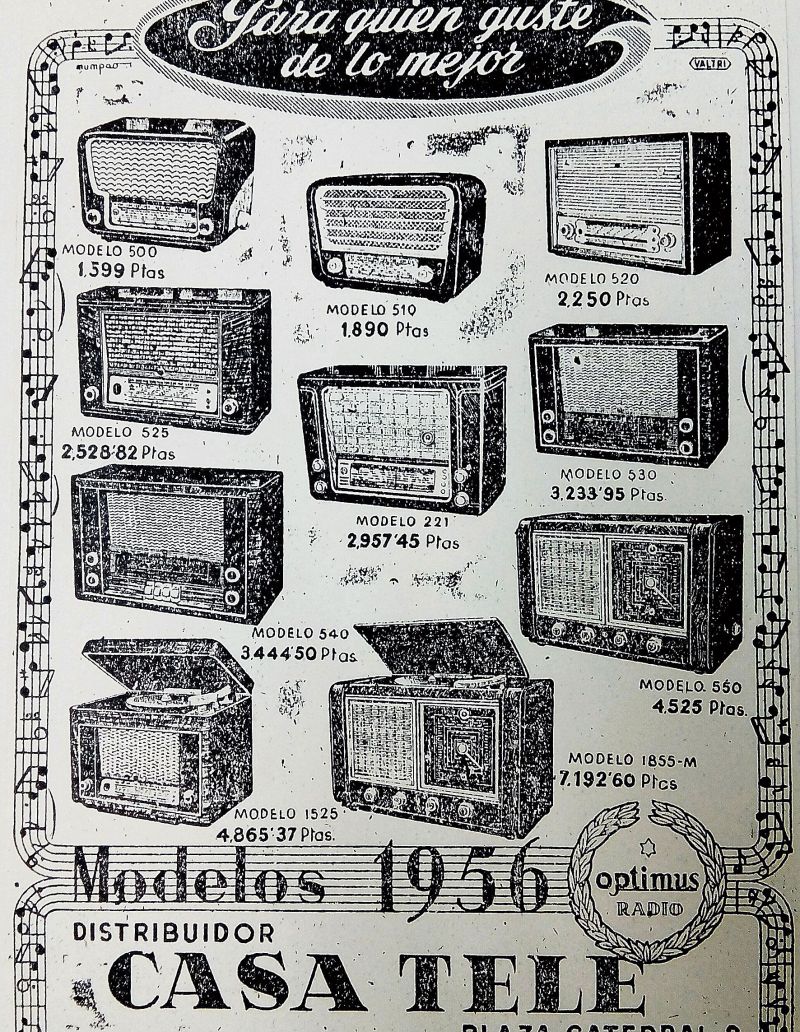 ‘Casa Tele’. Publicidad de aparatos de radios y tocadiscos (1956). ‘Casa Tele’. Publicidad de aparatos de radios y tocadiscos (1956).