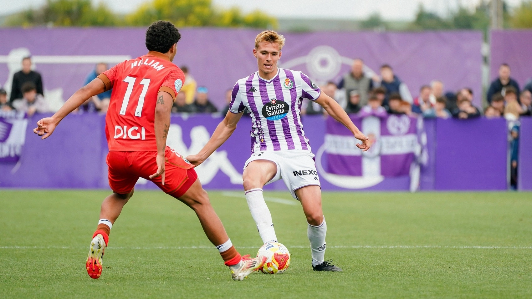 Aranda, durante un encuentro con el Valladolid. | REAL VALLADOLID