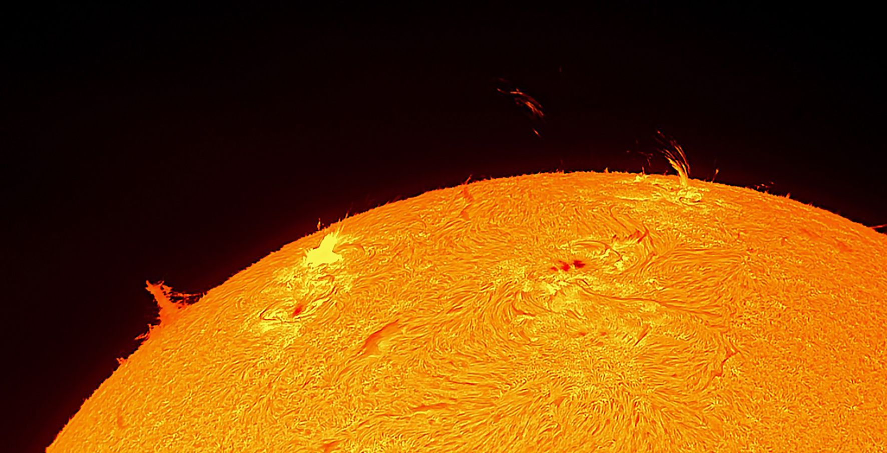 El Sol, a través de un telescopio solar. | IVÁN CAMPO PARDO