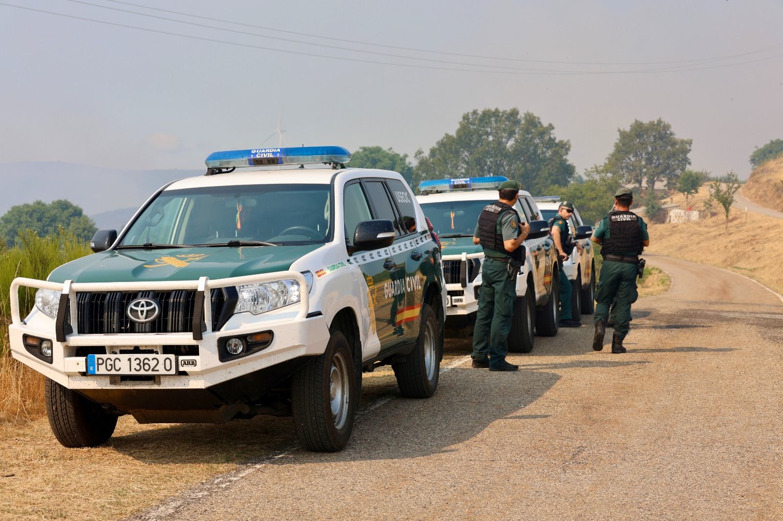 Incendio forestal de nivel dos en Murias de Ponjos 