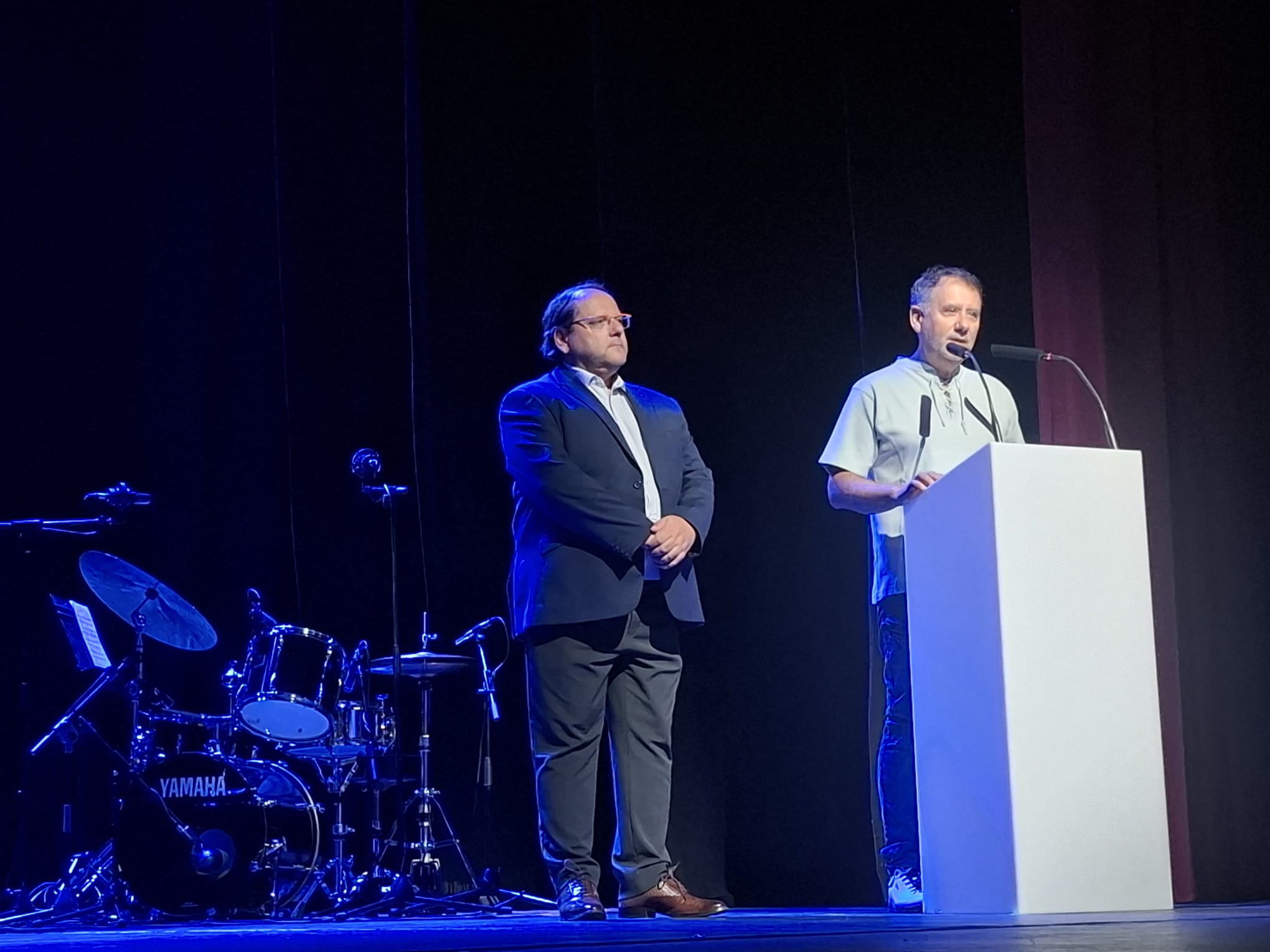 Javier Carrera y Carlos Ramos durante la inauguración. | L.N.C.