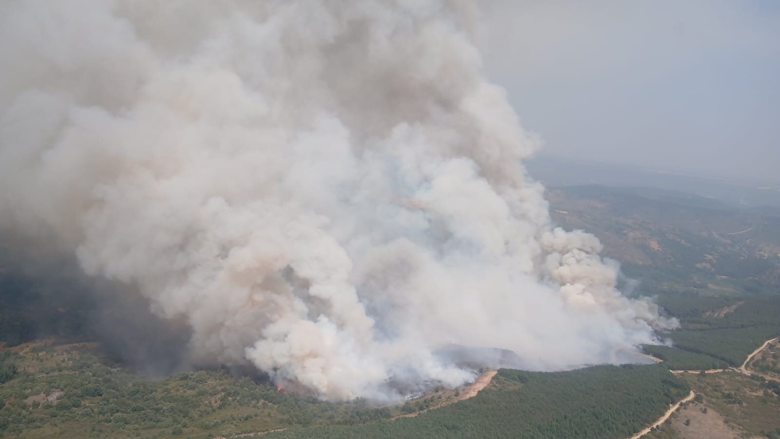 Estado del incendio forestal de La Utrera. | BRIF TABUYO DEL MONTE