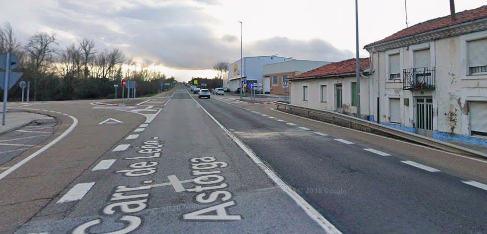 Kilómetro 316 de la carretera N-120, en San Miguel del Camino | L.N.C.