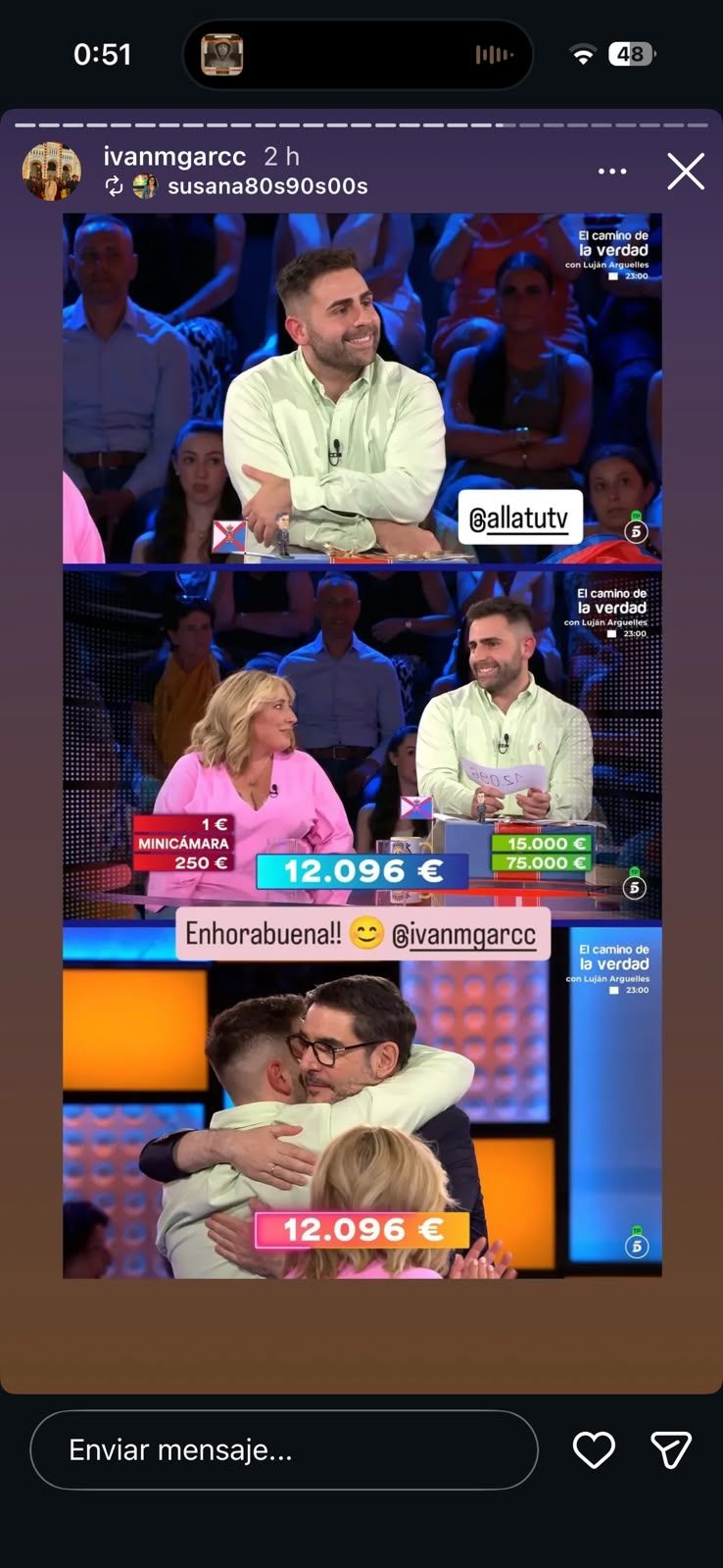 Imágenes de Iván en el concurso.