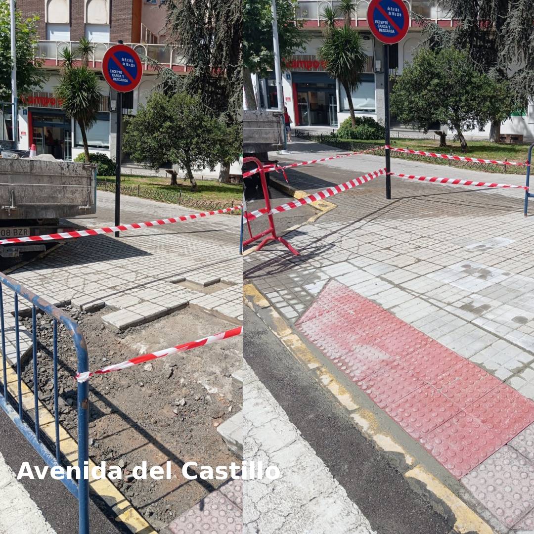 Obras en la Avenida del Castillo.