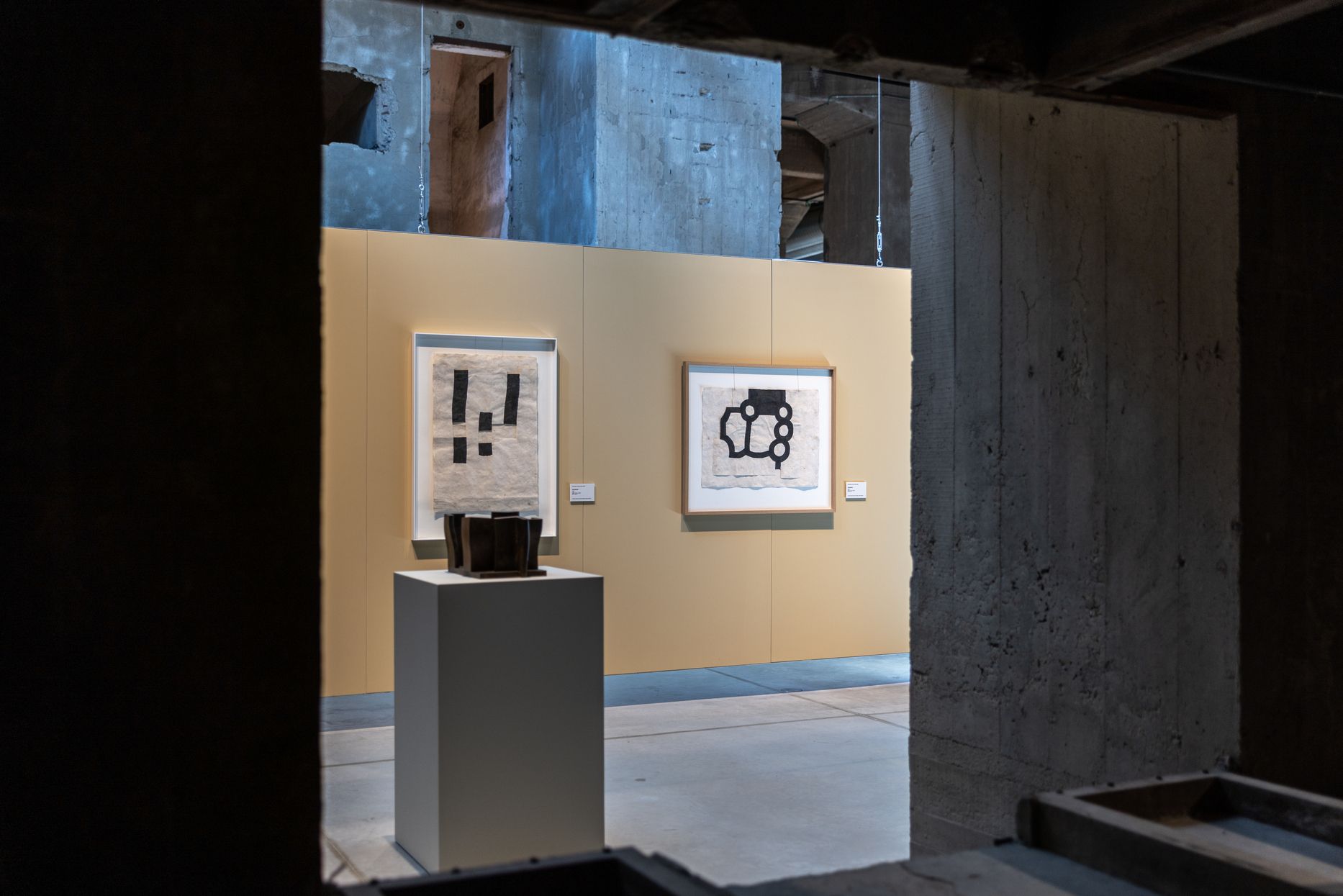 Algunas de las obras de Chillida en La Térmica Cultural.