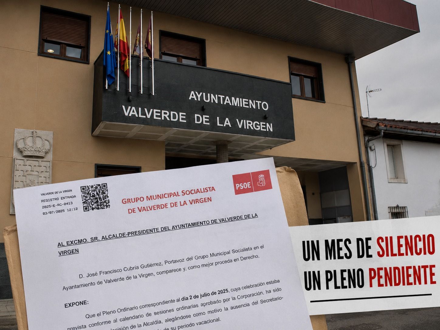 Registro del escrito en el Ayuntamiento. | L.N.C.