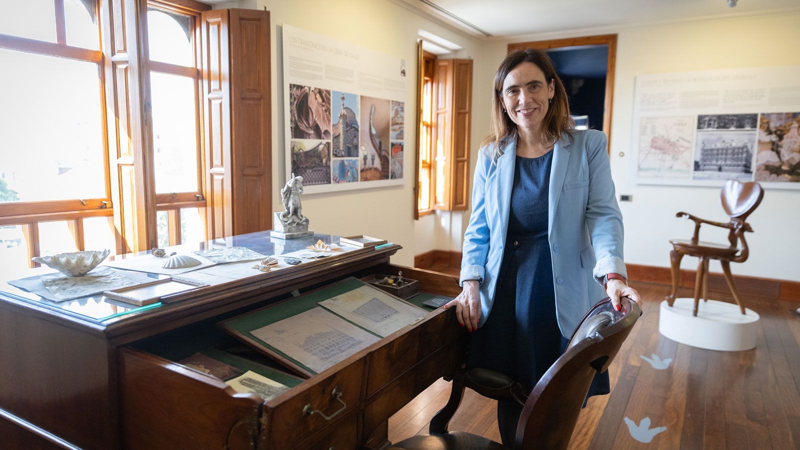 Sandra Guaita en una visita al Museo Casa Botines Gaudí en el mes de mayo.