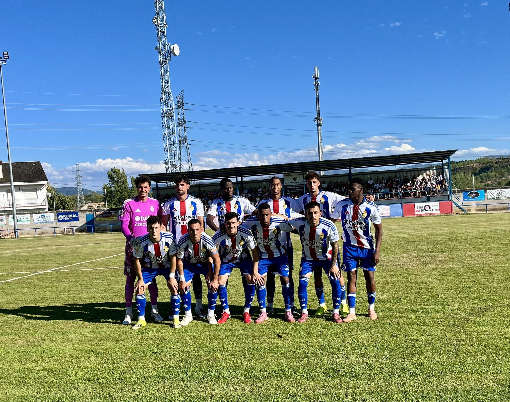 Alineación de la Deportiva en Cubillos en el amistoso ante Unionistas. SDP