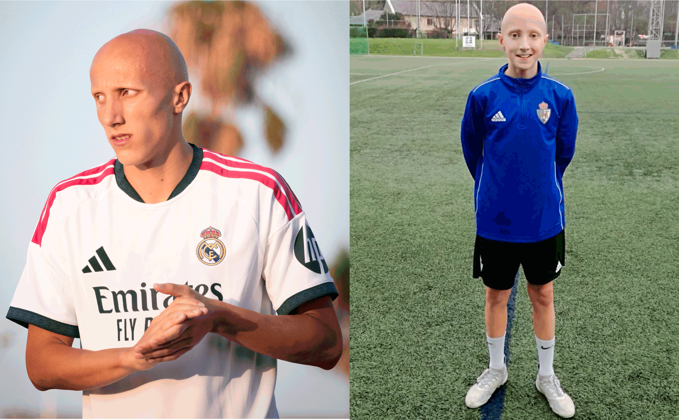 Andrés Corcoba comenzó a formarse en las instalaciones Vicente Del Bosque de Compostilla, donde trabaja la base de la Ponferradina, y ahora es una promesa del Real Madrid. L.N.C.