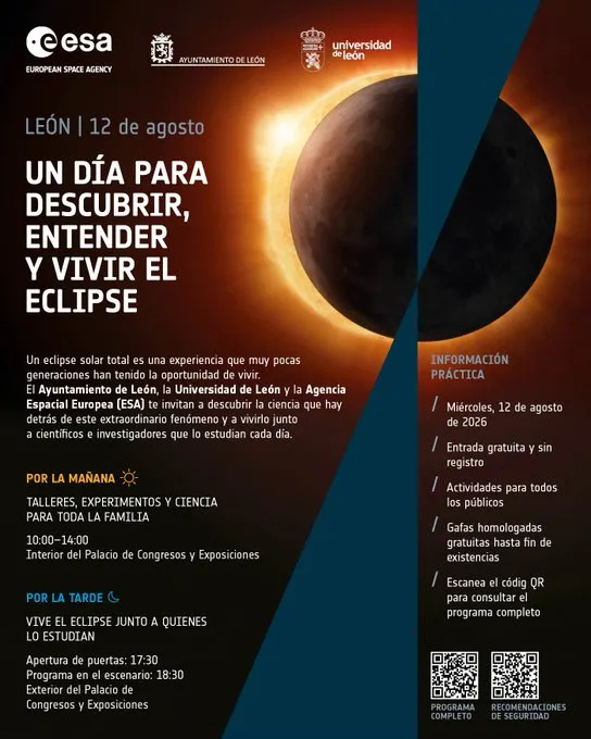 Cartel del evento del 12 de agosto, día del eclipse total de Sol | L.N.C. Cartel del evento del 12 de agosto, día del eclipse total de Sol | L.N.C.