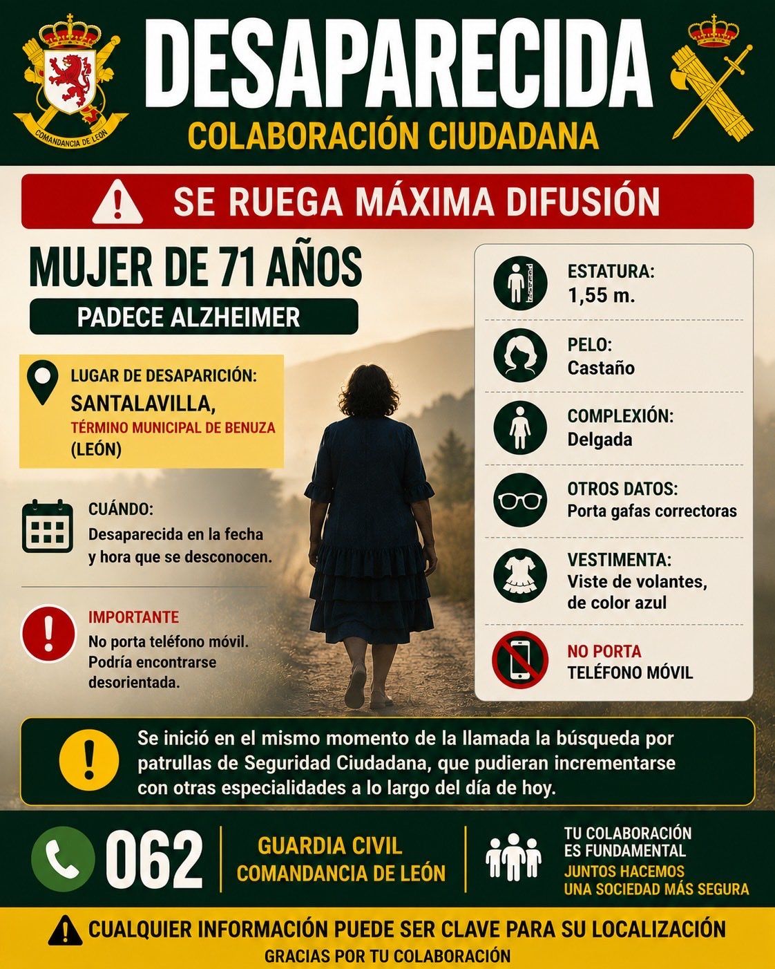 Una mujer de 71 años ha desaparecido en Santalavilla | L.N.C.