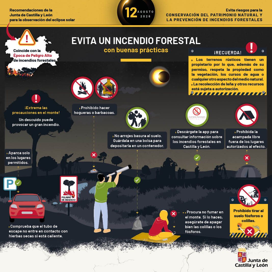 Infografía con recomendaciones para evitar un incendio forestal | JUNTA DE CASTILLA Y LEÓN Infografía con recomendaciones para evitar un incendio forestal | JUNTA DE CASTILLA Y LEÓN