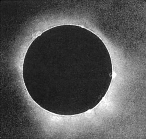 Primer retrato de un eclipse solar total (imagen de 1851).Julius Berkowski